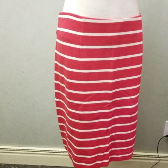 Banana Republic red and white striped skirt Women's size 4 (K12) - Picture 2 of 7